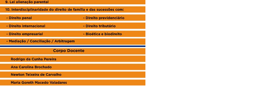 Veja: Pós em Direito de Família e Sucessões. Participação de Luiz Fernando Valladão e de notórios nomes da área.